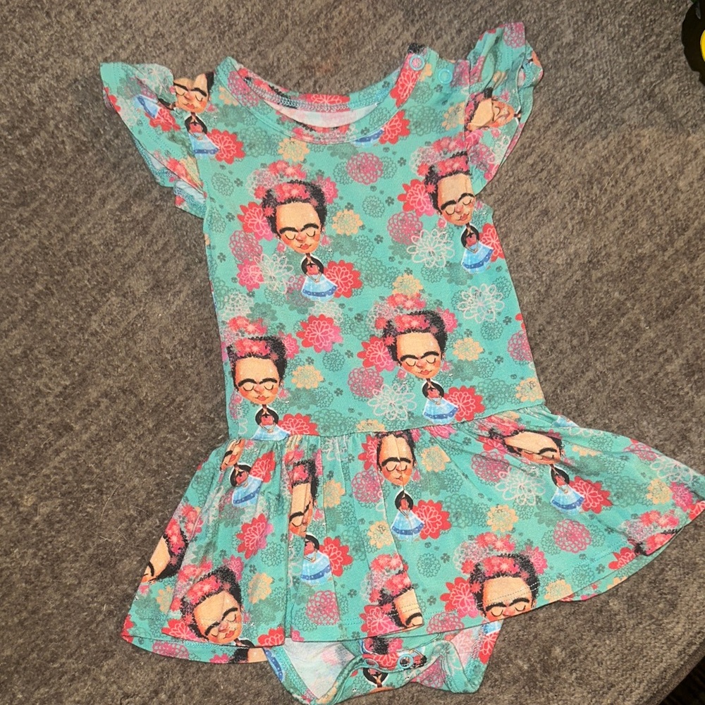 Posh Peanut Frida Kahlo twirl bodysuit